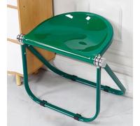 Silla plegable de acrílico, taburete transparente apilable con diseño ergonómico sin brazos y marco de metal para una solución moderna de asientos de oficina y balcón