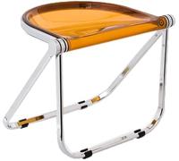Silla plegable de acrílico transparente para sala de estar, cocina, hotel, cafetería, silla portátil para eventos con práctico asiento de comedor
