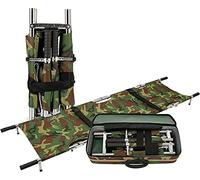 Silla plegable de aluminio, para ambulancia, bombero, evacuación, escalera con 4 pies de apoyo, camilla de rescate de emergencia de cuatro pliegues con asas