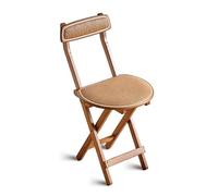 Silla plegable de bambú, taburete alto de ratán con respaldo cómodo para el hogar, cocina, comedor, altura ajustable de 19 a 28 pulgadas, diseño plegable