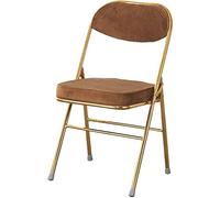 Silla Plegable de Franela con Respaldo Grueso y cojín, portátil, para visitantes, para Sala de Estar, Restaurante, Capacidad de 150 kg