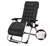 Silla plegable de jardín de gravedad cero, tumbona reclinable ajustable para patio y terraza al aire libre