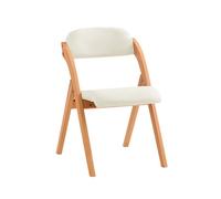 Silla plegable de madera con asiento y respaldo tapizado sillón para cocina oficina blanco 47 x 60 x 77 cm fst92-w sobuy