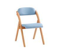 Silla plegable de madera con asiento y respaldo tapizado sillón para cocina oficina blanco 47 x 60 x 77 cm azul fst92-bl sobuy
