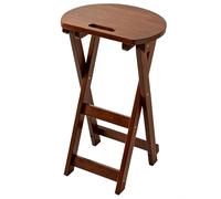 Silla plegable de madera maciza, taburete portátil ultrafino de 6 cm de grosor con asa de transporte, almohadillas de goma antideslizantes, diseño de riel deslizante suave, mecanismo de palanca fácil