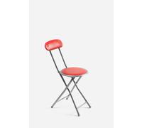 Silla Plegable de Metal con Asiento y Respaldo Acolchado - 30 x 39 x 72 cm - Rojo - CONJUNTO: Por Unidad