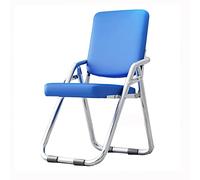 Silla plegable de metal portátil, asiento y respaldo acolchados de piel sintética ligera, cómodo taburete de comedor plegable para oficina y conferencias (blanco, 75 cm)