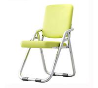 Silla plegable de metal portátil con asiento y respaldo acolchados de piel sintética, cómoda silla de comedor, taburete plegable ligero para oficina y conferencias (blanco, 75 cm)