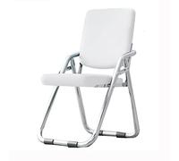 Silla plegable de metal portátil con respaldo y asiento acolchado de piel sintética, cómoda silla de comedor y taburete plegable para oficina, sala de conferencias y más