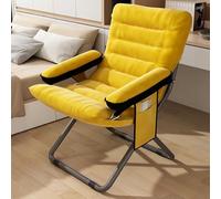 Silla plegable de metal portátil, elegante sillón de lectura para dormitorio y sala de estar, silla de luna versátil, tumbona que ahorra espacio para dormitorio y uso doméstico