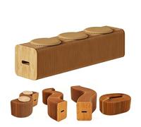 Silla Plegable De Papel Tipo AcordeóN,Taburete Kraft Relaxing,Banco Panal Para Sala Estar,Oficina,Asiento Extensible Varias Personas Que Ahorra Espacio,Elemento Decorativo PortáTil(44cm 6 seater,Brown