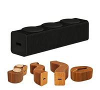Silla Plegable De Papel Tipo AcordeóN,Taburete Kraft Relaxing,Banco Panal Para Sala Estar,Oficina,Asiento Extensible Varias Personas Que Ahorra Espacio,Elemento Decorativo PortáTil(44cm 6 seater,Black