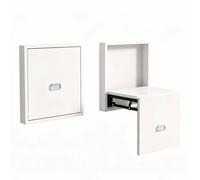 Silla Plegable De Pared, Banco Plegable Invisible para Zapatos De Pared | Banco de zapatos plegable de madera, capacidad de 330 libras, asiento ducha plegable for entrada, vestíbulo o baño(White)