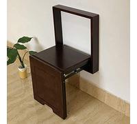 Silla plegable de pared de madera maciza que ahorra espacio, ideal para dormitorio, pasillo, baño, muebles elegantes y funcionales para espacios pequeños