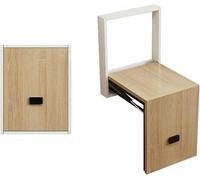Silla plegable de pared para entrada, porche o pasillo, taburete de madera que ahorra espacio con reposapiés oculto