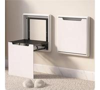 Silla Plegable De Pared para Recibidor, Banco Plegable Invisible para Zapatos, Silla Metálica Que Ahorra Espacio para Recibidor, Vestíbulo, Pasillo O Baño. White One Size