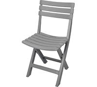 Silla plegable de plástico resistente para jardín, gris claro | Jardín y balcón, silla de jardín, silla de camping, plegable, para jardín, balcón, terraza