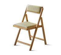 Silla Plegable de Ratán 45cm con Respaldo Cómodo, Taburete de Cocina Plegable de Bambú, Sin Montaje para Oficina, Eventos, Comedor(Natural)