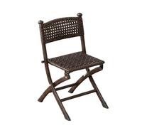Silla plegable de ratán, taburete plegable portátil con marco de acero al carbono, diseño cómodo y transpirable para comedor interior y exterior, picnic, jardín