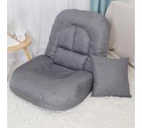 Silla plegable de suelo con soporte de respaldo, respaldo ajustable de 5 posiciones, cómoda silla de descanso sin brazos para leer, jugar y meditar