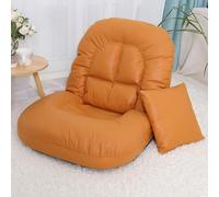 Silla plegable de suelo con soporte de respaldo, respaldo ajustable de 5 posiciones, cómoda silla de descanso sin brazos para leer, jugar y meditar