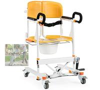 Silla plegable de transferencia de pacientes con respaldo grande, ligera y antideslizante, duradera y cómoda para cuidados paralizados y ancianos