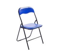 Silla plegable felix simil cuero azul/negro 45x45x78 cm