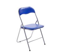 Silla plegable felix simil cuero azul/plateado 45x45x78 cm