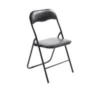 Silla plegable felix simil cuero negro/negro 45x45x78 cm