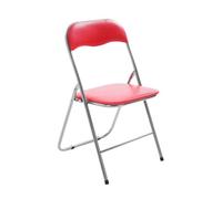 Silla plegable felix simil cuero rojo/plateado 45x45x78 cm