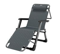 Silla Plegable Impermeable for Exteriores, Sillas de Playa Ajustables a 180° con Almohada. Se Utiliza for Acampar, Playa, Playa, Piscina, Terraza Turística, Patio, Color Negro.