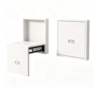 Silla Plegable Montada En La Pared, Reposapiés Oculto For Zapatero Puerta | Asiento Pared Oculto Que Ahorra Espacio, Asiento Extra Ancho, Capacidad 330 Libras, For Puerta, Baño, Pasillo(White)