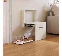 Silla plegable montada en la pared, taburete de madera que ahorra espacio para entrada, pasillo, capacidad de 330 libras