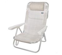 Silla plegable multiposición aluminio beige aktive
