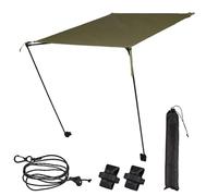 Silla plegable para acampar con dosel - Portable Heavy Duty Sunshade Shelter Umbrella, Fold Flat Lounge Seat | Patio de viaje al aire libre césped jardín playa senderismo Tailgates de Adultos