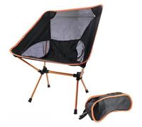 Silla plegable portátil de aleación aluminio ligera for acampar(Orange)