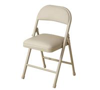 Silla plegable portátil de metal para adultos, asiento de jardín y cocina, diseño compacto y ligero, color caqui, tamaño: 44 cm, 1 unidad