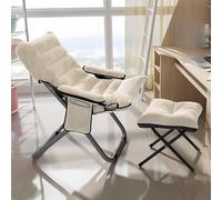 Silla plegable portátil de metal para lectura, para dormitorio, silla de luna, silla compacta para sala de estar, ideal para dormitorio, dormitorio y espacios pequeños