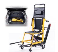 Silla Plegable Portátil Para Escaleras,Silla De Ruedas Con Orugas Para Subir Escaleras,Salvaescaleras Para Personas Mayores, Aleación De Aluminio,Carga 200 Kg/440 Lbs yellow