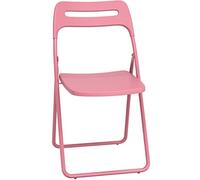 Silla plegable portátil para oficina y jardín, asiento de conferencia, ligero, con asa, uso en interiores y exteriores, color rosa, tamaño: 42 x 48 x 80 cm
