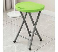 Silla plegable portátil y taburete para adultos, taburete plegable redondo blanco de 45 cm de alto, diseño ligero y compacto para uso en interiores y exteriores, fácil almacenamiento y viaje