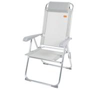 Silla plegable reclinable antivuelco Aktive, con cojín y reposabrazos, peso máx. 110kg, Material Textileno y aluminio, 44x55x101cm