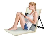 Silla plegable, silla de césped con respaldo, asiento de suelo, taburete transpirable para viajes, actividades al aire libre, patio trasero
