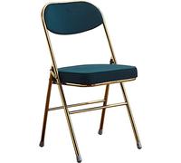 Silla Plegable Silla Plegable Cocina Silla Comercial De Oficina Retro, Cómoda Silla Plegable De Pana, Silla para Eventos De Diseño Ergonómico, para Oficina (Color : Dark Green, S : 46 * 42 * 80cm)