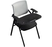 Silla plegable sillas plegables de la oficina a granel sillón útil, institución de capacitación silla plegable, silla comercial ergonómica, con tablero de escritura extra grande (color: gris, tamaño: