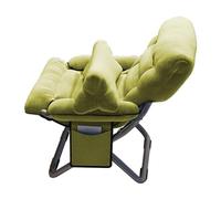 Silla portátil ajustable con cojines, respaldos de 3 posiciones, bolsillos laterales y soporte lumbar para patio, jardín y balcón (amarillo)