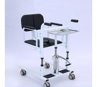 Silla Portátil De Transferencia Pacientes, Elevador De Transferencia Hidráulico, Silla De Transferencia De Elevación De Pacientes Con Asiento Dividido De 180° Y Orinal C