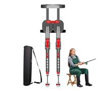Silla Portátil Invisible | Siege Sin Silla con Legster Plegable Ajustable | Tabres De Pesca Al Aire Libre, Asedio Ergonómico Portátil para Piernas, 3 Alturas Ajustables, Campamento, Senderismo
