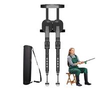 Silla portátil, versátil, sin asiento - Soporte de pata taburete de pesca al aire libre 3, engranajes ajustable ergonómico ligero, para fotógrafos carpinteros | Multiusos Indoor Utility