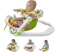 Silla porttil de beb Fisher-Price Kick & Play Deluxe Sit-Me-Up con piano aprendiendo juguete y bandeja de bocadillos para bebs a nios pequeo